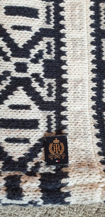 Gruby komin etno wzor szetlandzki Fair Isle Tommy Hilfiger