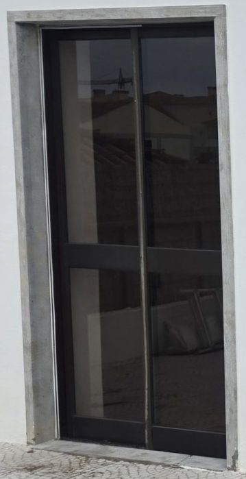 Janela Aluminio castanho 200 x 110