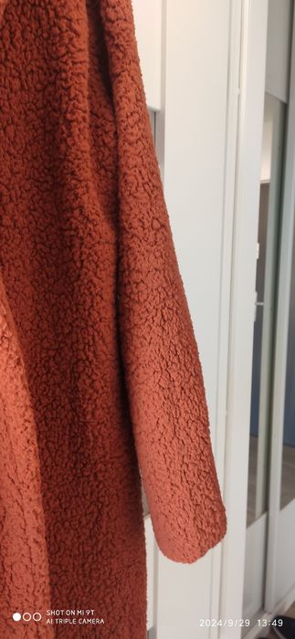 Plaszcz polar braz damski