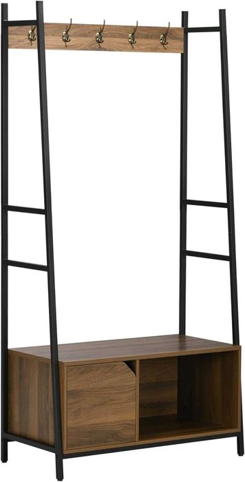 Bengaleiro cabide sapateira banco rústico industrial 169x84x40cm -NOVO