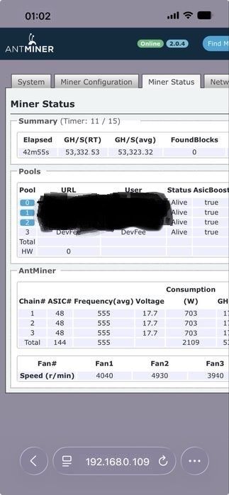 Antminer s17 53 th/s