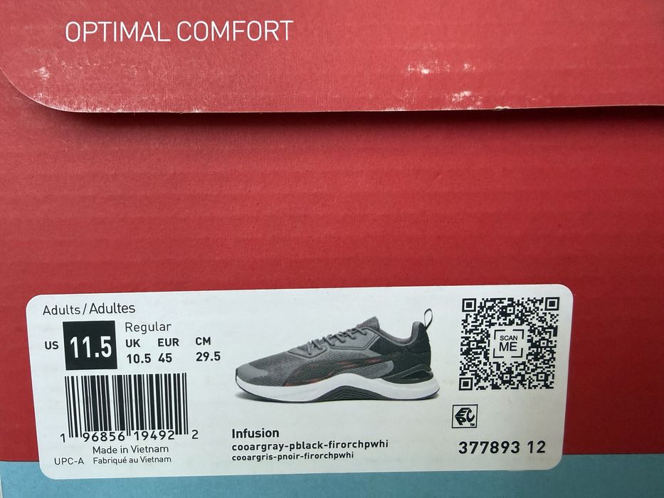 Ультралегкі та комфортні кросівки для бігу Puma Infusion – нові, оригінал, зі США Розмір: US 11.5 / EU 45 / UK 10.5 / 29,5 см