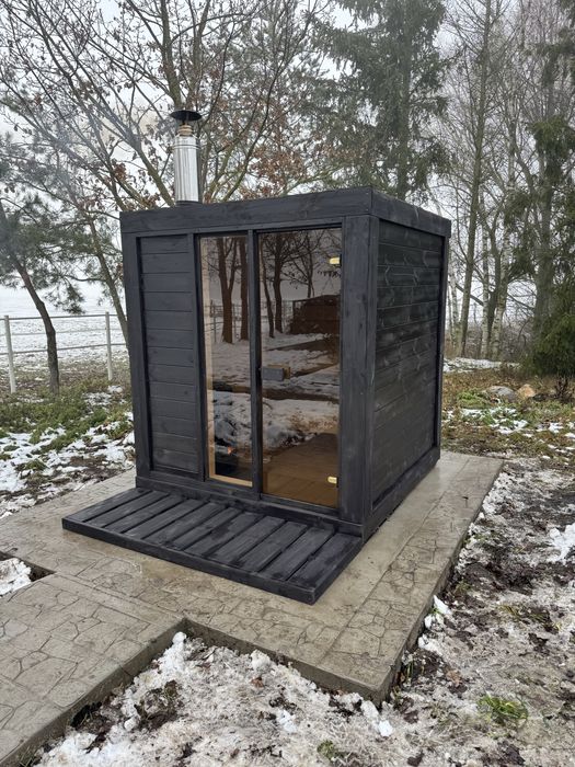 SAUNA OGRODOWA  piec na drewno , model s 3-5 osób montaż cały kraj