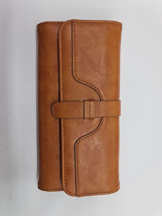 Carteira em pele castanho - Novo