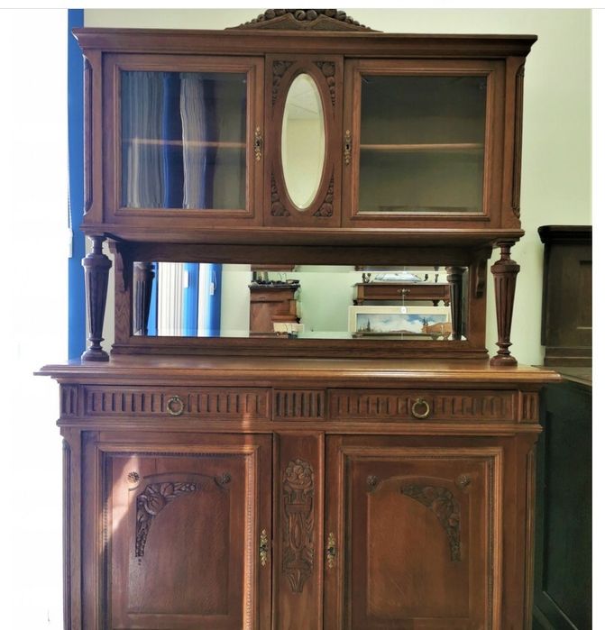 Kredens secesyjny drewniany