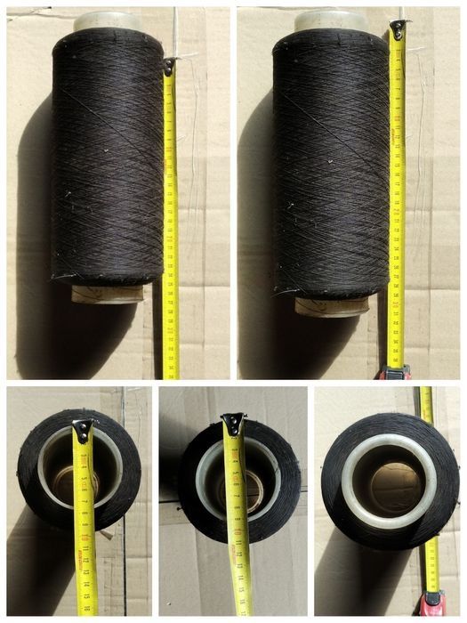 Катушка бабина чёрная нитка
