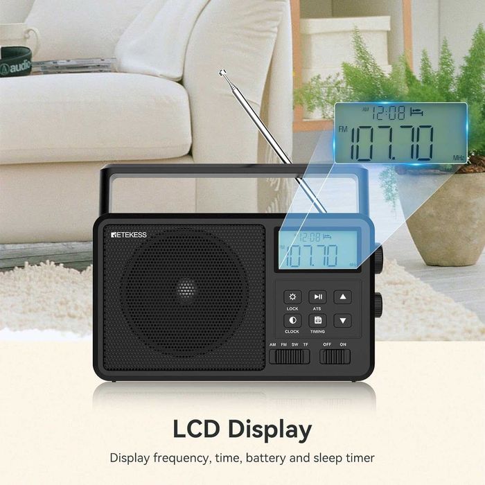 Retekess TR638 Przenośne Radio,AM FM SW USB SPP290