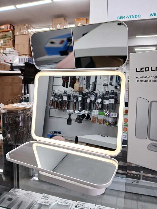 Espelhos de Aumento 3X,2X,1X com Luz