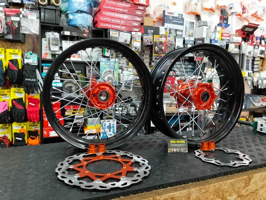 Jantes completas supermoto KTM com discos 17-3.50 E 17-5.00