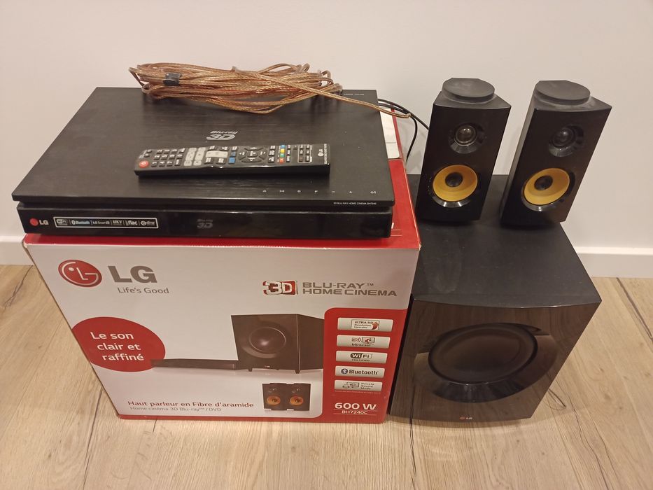 Kino domowe LG SMART TV, BlueRay, Bluetooth, Netflix, HBO BH7240C