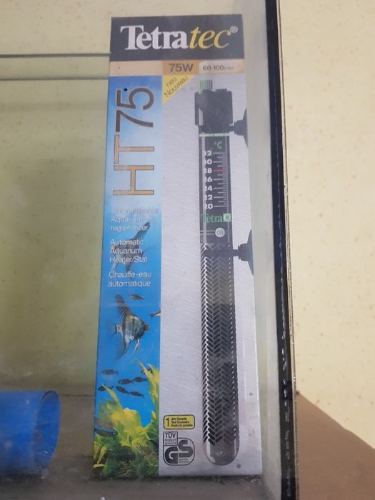 Акваріум скляний 120л + обігрівач, фон