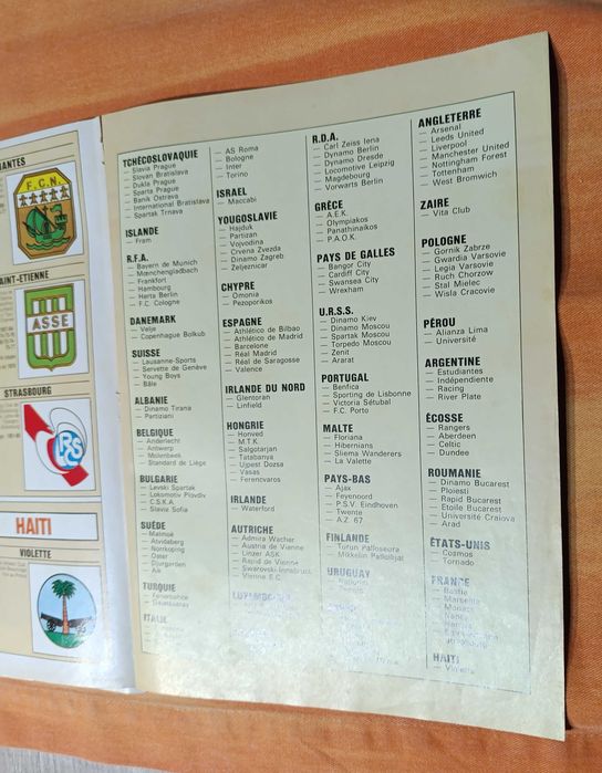 Álbum Futebol Os brasões dos 168 maiores Clubes do Mundo desde 1925