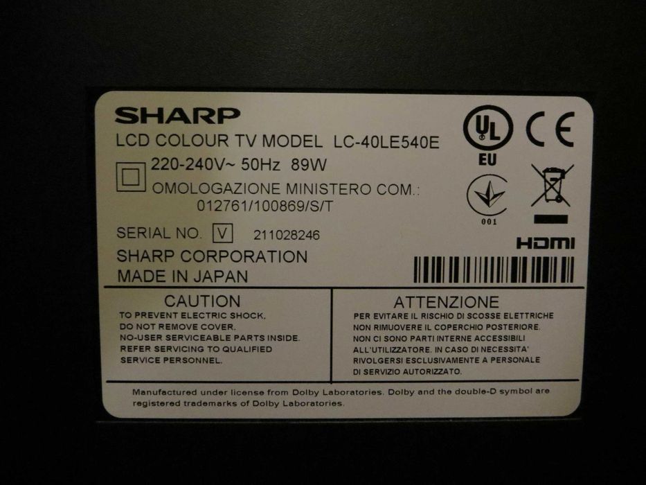 Телевизор SHARP 40 дюймов.