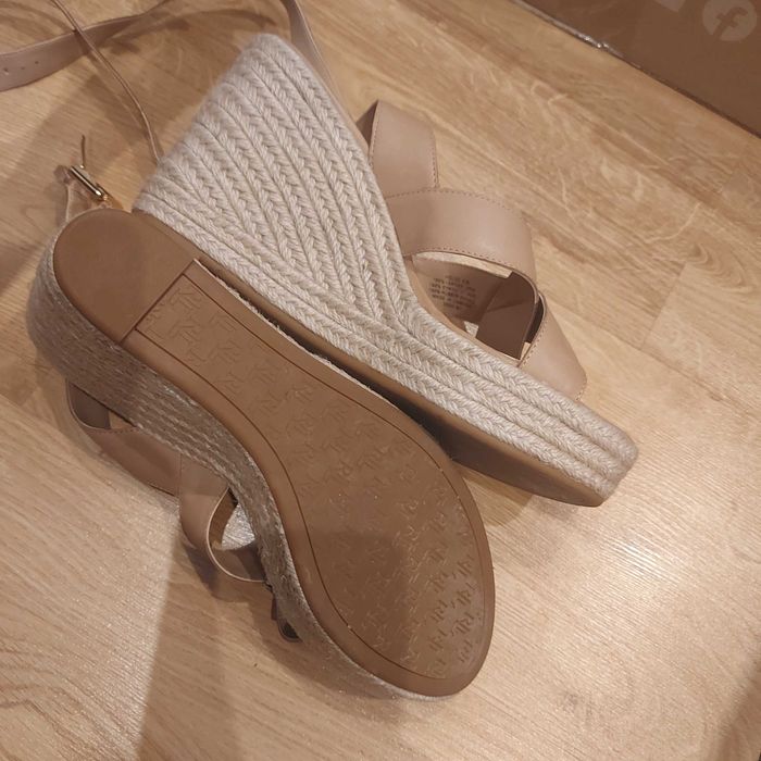 Buty damskie espadryle koturny sandały r 40/41 Ralph Lauren beżowe