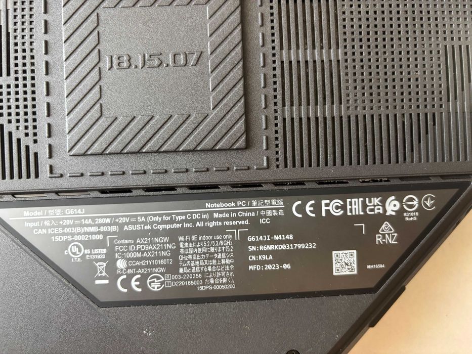 ASUS ROG Strix G16 G614J Gaming – RTX 4070 – For Parts / Repair