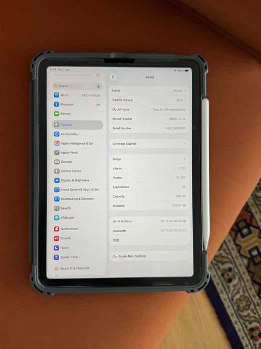 Apple iPad Air (M1) 256GB 5th Generation + Apple Pencil 2