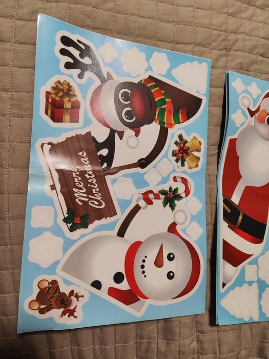 Świąteczne naklejki na okna meble