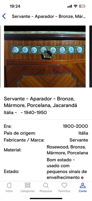 Consola Antiga de Colecção de Italia