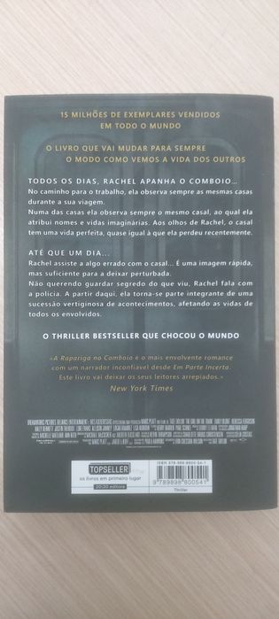 Vendo livro a Rapariga no Comboio de Paula Hawkins