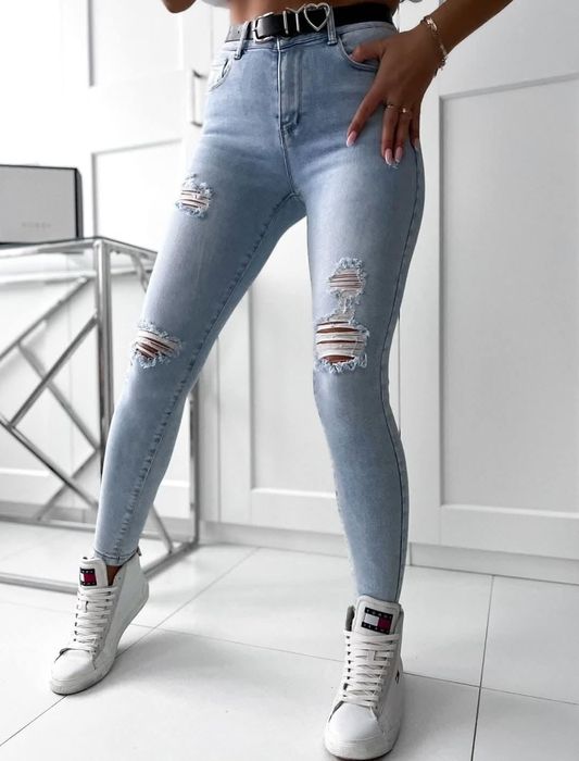 Spodnie jeans m.sara XS z paskiem
