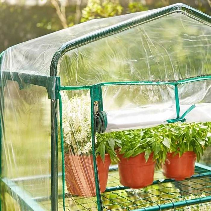 Mini szklarnia balkonowa OGRODOWA 5 PÓŁEK PIONOWA FOLIAK 190x69x50 cm