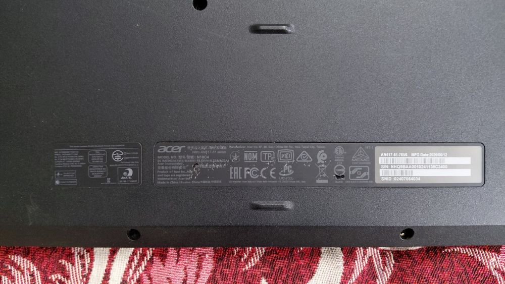 Acer Nitro 5 AN517-51 (RTX 2060) на запчасти / 17.3" 144Hz