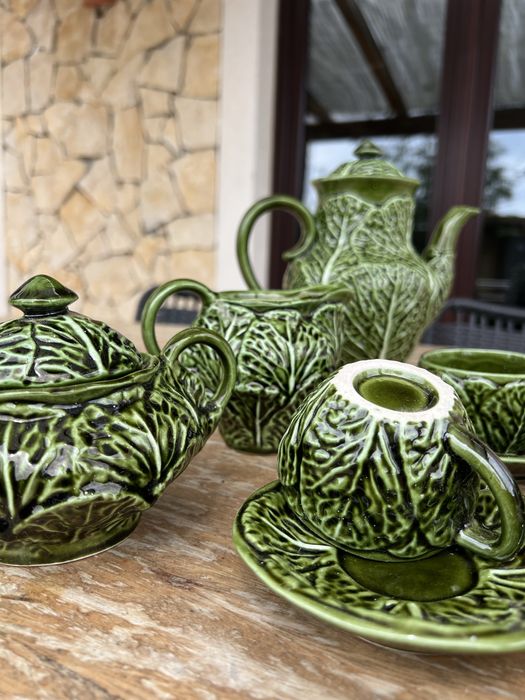 Conjunto café couve-portuguesa Bordallo Pinheiro
