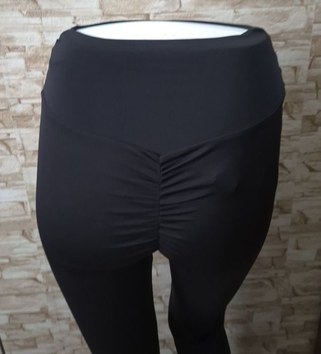 Spodnie dzwony lycra złoty pasek xs/s