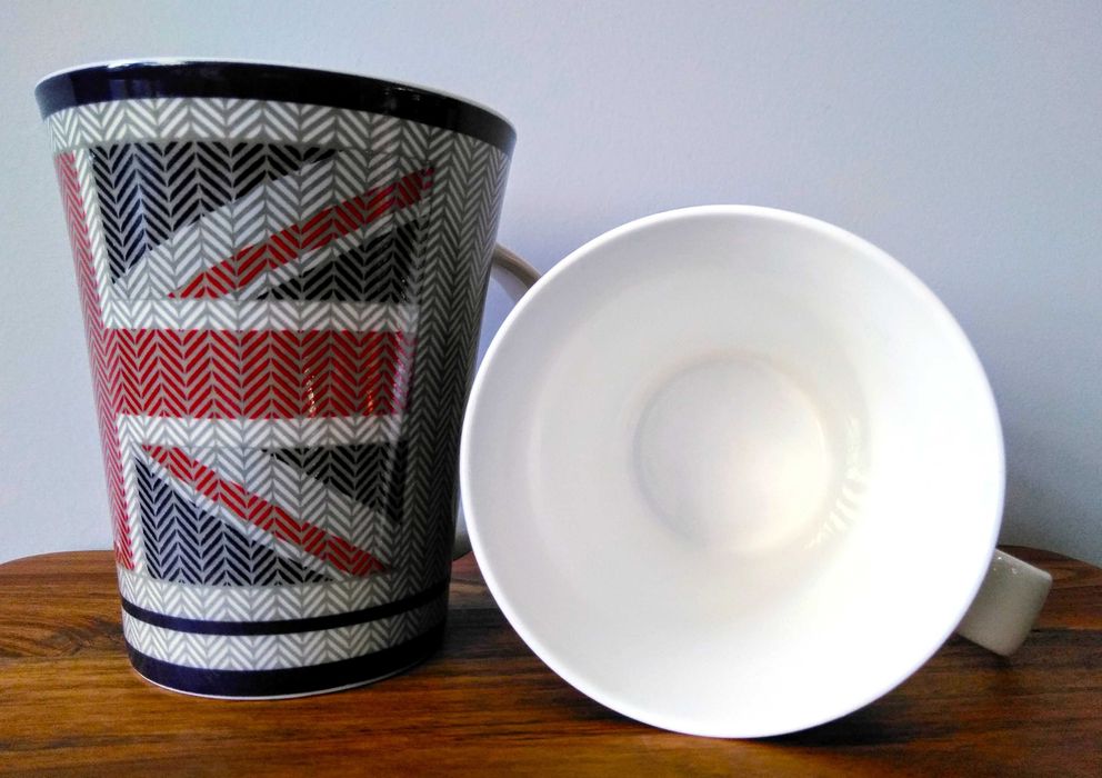 Kubki ceramiczne z brytyjską flagą Union Jack 2 sztuki