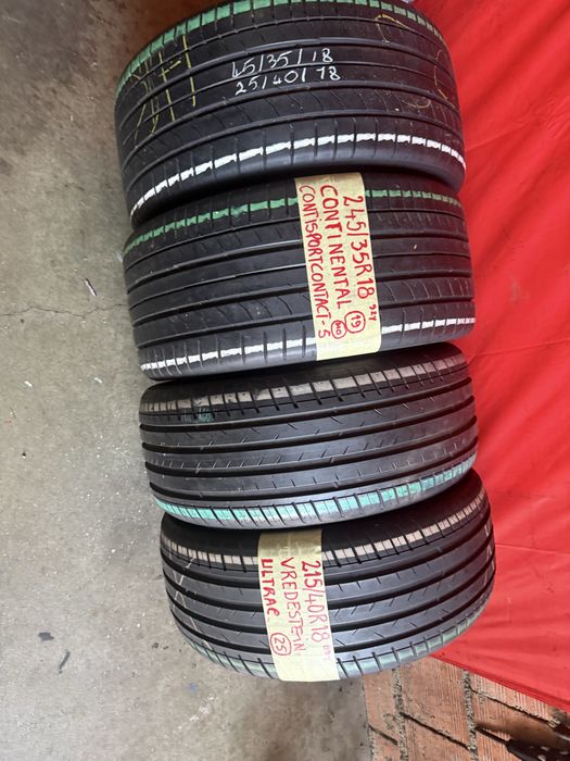 Pneus 215/40/18 + 245/35/18 Falken + Continental Como novos