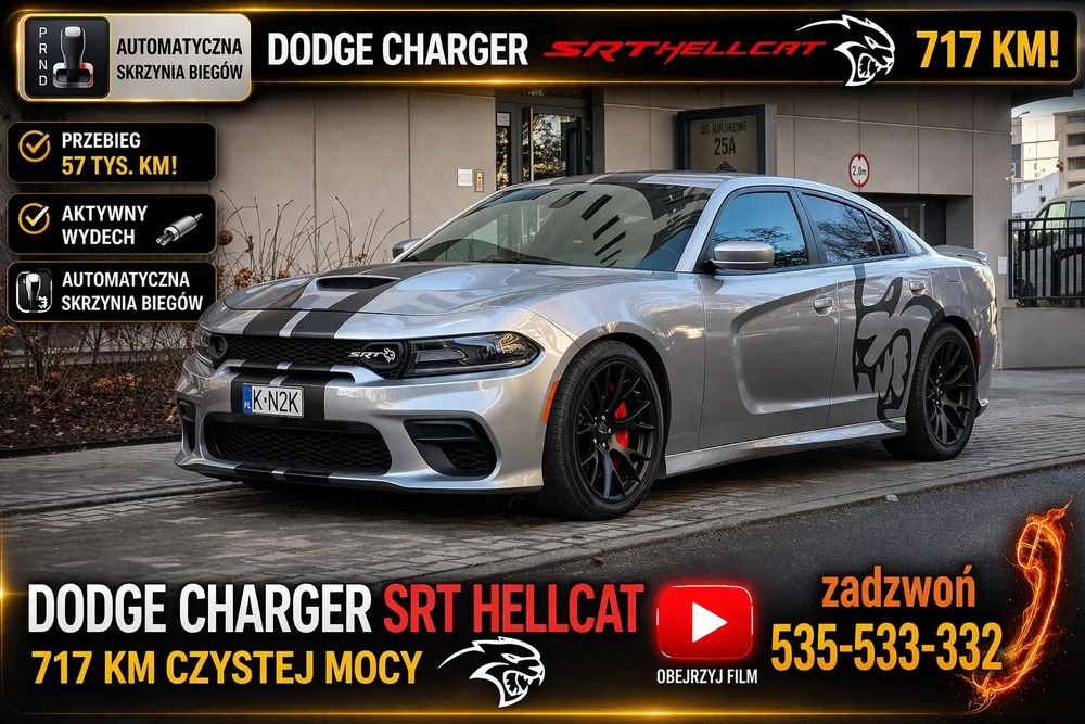 Dodge Charger Zobacz film prezentujący pojazd Hellcat SRT