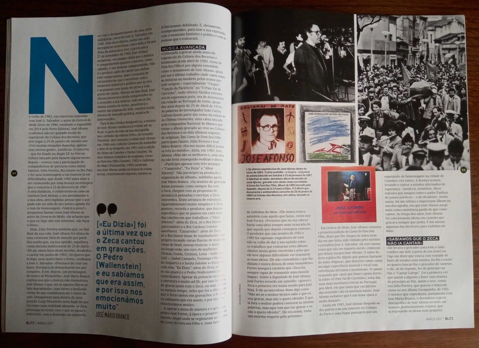 José Afonso	- - -		Blitz	- - - - -	Revista