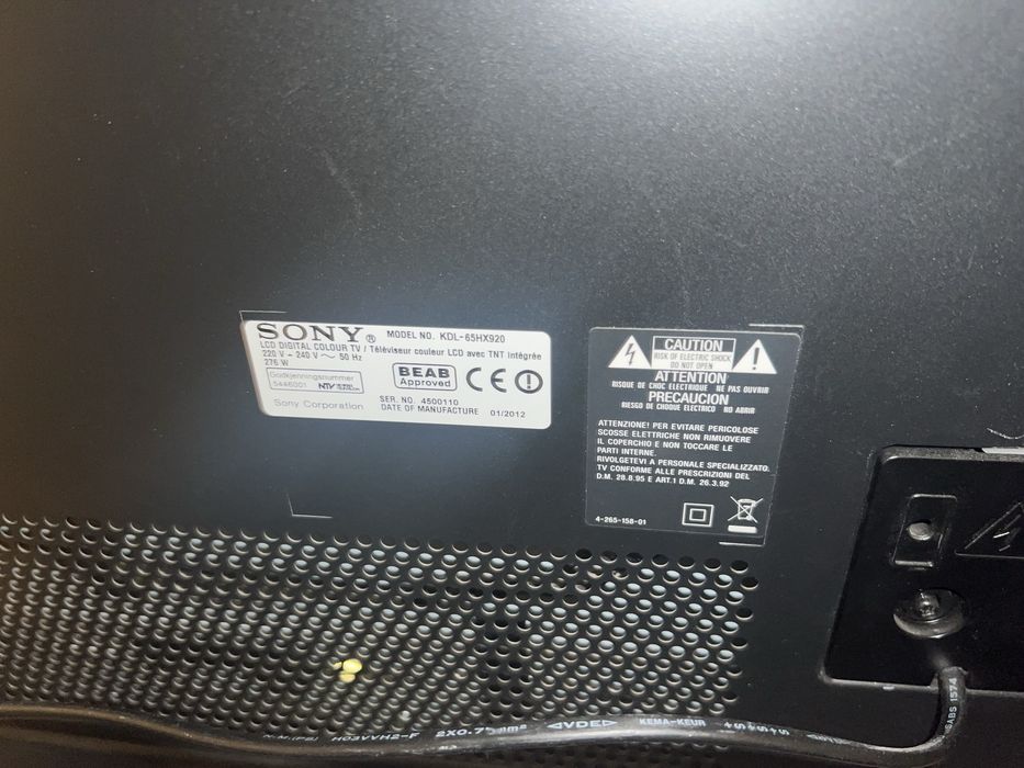 Sony 55’ KDL- 55EX720 3d