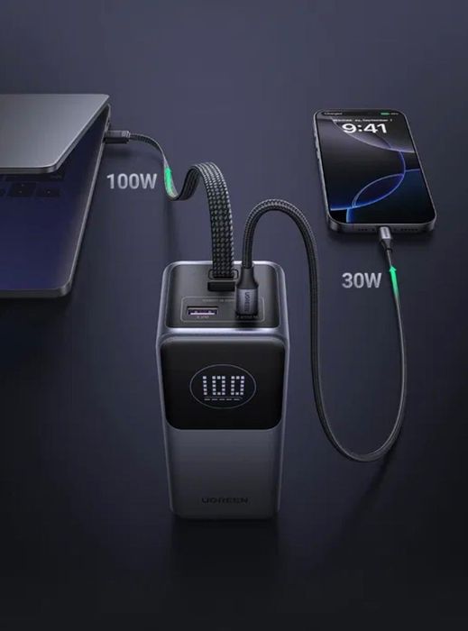 Павербанк UGREEN 130W 20000mAh Nexode + кабель. PB723. Новий.