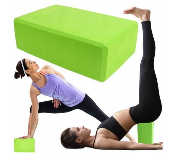 BLOKI do JOGA Pilates Trening Twarde x 2 szt KLOCKI KOSTKI, Kolory MIX