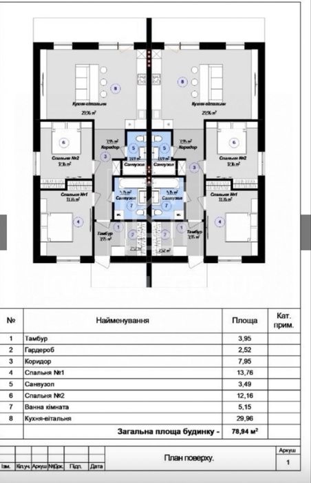 Сучасний одноповерховий дуплекс 80м2 , газ! Михайлівка-Рубежівка