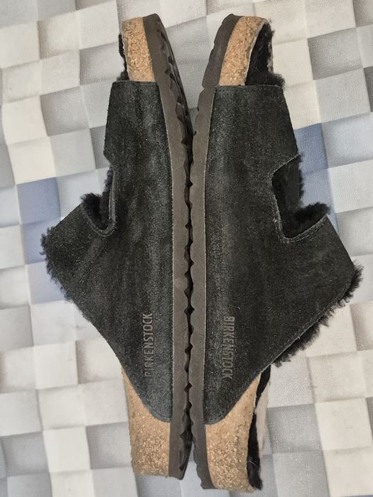 Оригінальні тапки Birkenstock Arizona Suede Shearling Black 45(29)