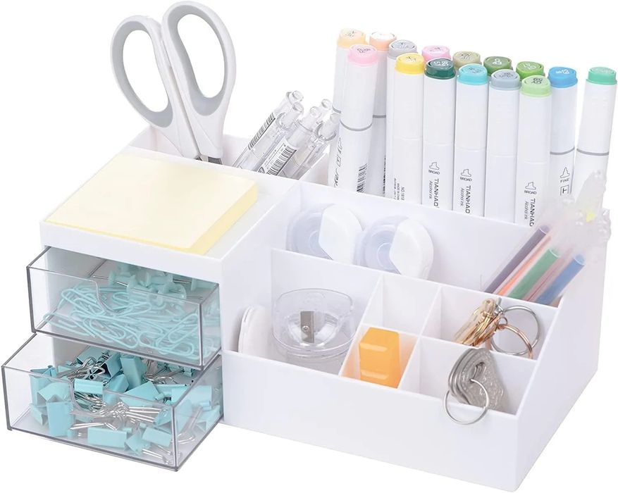 Organizer na biurko kosmetyki 24.5x12x9 Prostokąt