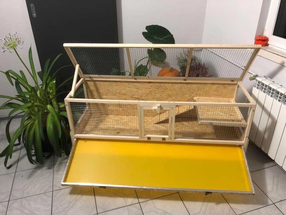 Klatka drewniana zagroda dla królika świnki morskiej, królika.