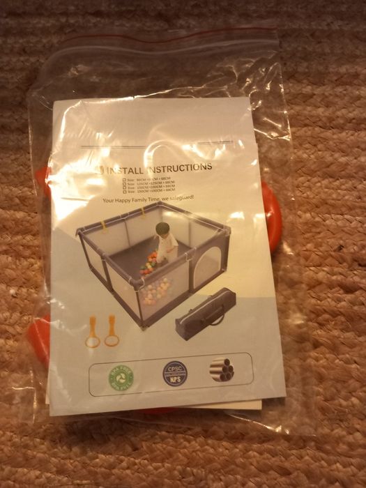 Składany Kojec dla niemowląt dzieci PERSEVERANCE 150 x 180 x 68 cm