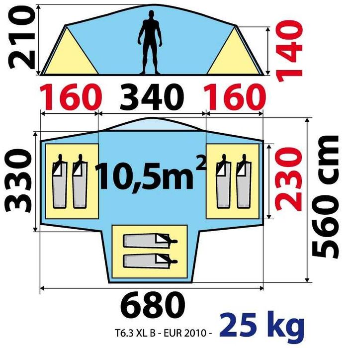 Tenda T.6 campismo