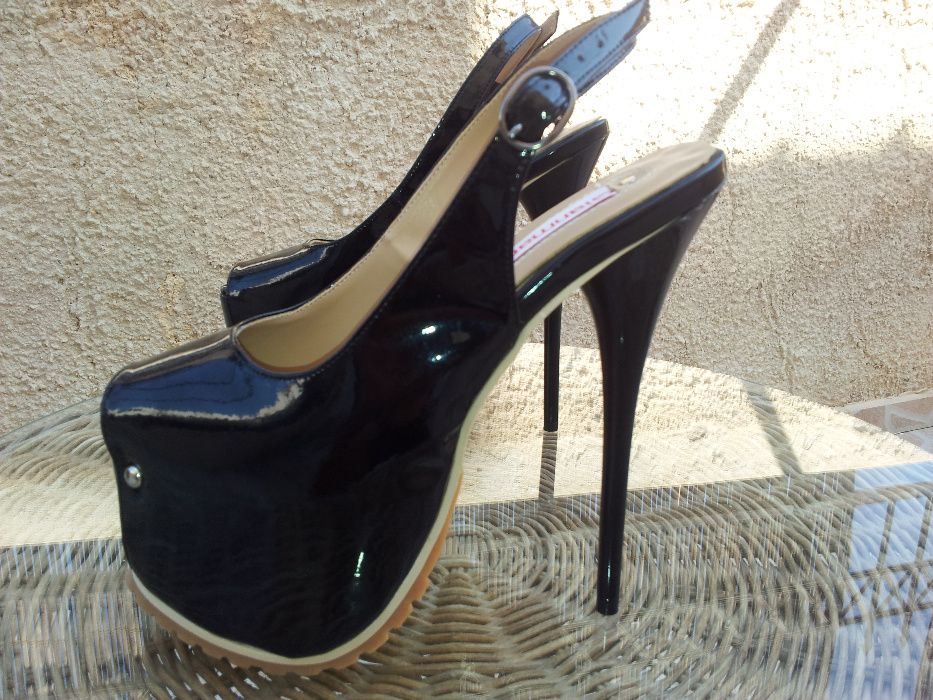 Buty, sandały na platformie Giamarco Lorenzi Couture 15cm.