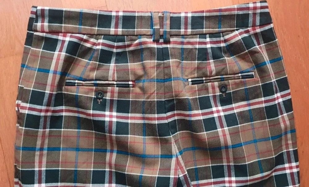 Spodnie w kratę cygaretki M&S rozm. 38