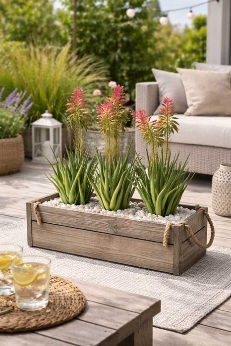 3x Sztuczna roślina 45 cm doniczkowa jak żywa dekoracja wnętrz DUŻA