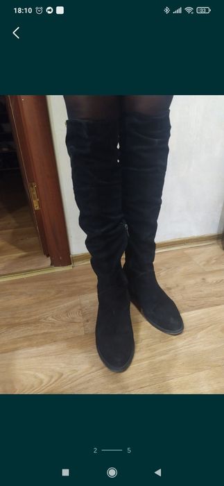 Сапоги замшевые демисезонные