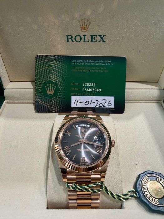 Rolex Day‑Date циферблат: сланцевый омбре, гибрид (Frankenwatch)
