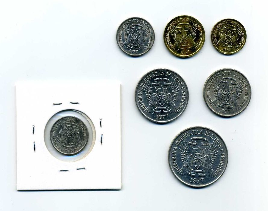 Moedas antigas de S. Tomé e Principe 1977