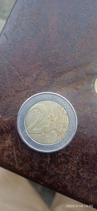 Moeda 2 euros - grega como a letra 'S' gravada na estrela - 2002