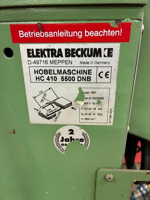 Рейсмус, фуганок Elektra Beckum HC 410 (деревообробний станок)