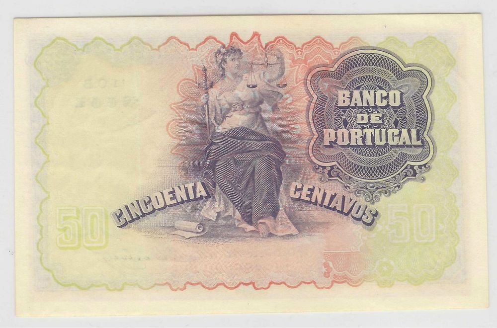 Nota Portugal 50 centavos 1918